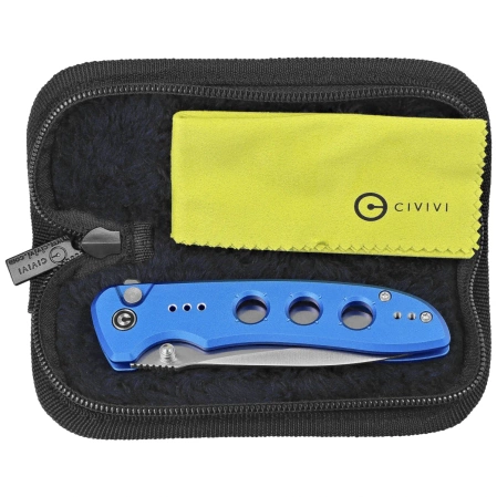 Nóż składany Civivi Hyperpulse Blue Aluminium, Satin 14C28N (C23087A-2)