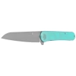 KB Kubey Dandy Knife, Green Titanium, Sandblasted CPM S90V by Maksym Tkachuk (KB247F)