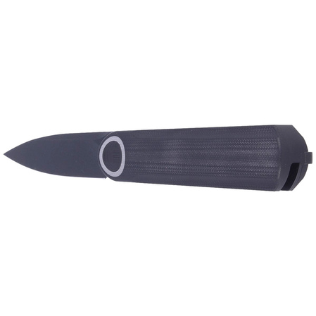 WE Knife Eidolon Drop Point Black G10, Black Stonewashed by Justin Lundquist (WE19074A-D)