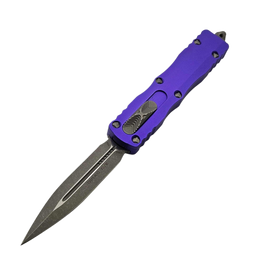 Nóż automatyczny OTF Microtech Dirac D/E Purple Aluminium, Apocalyptic M390 by Tony Marfione (225-10APPU)