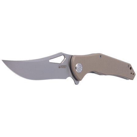 Kubey Knife Phemius Tan G10, Bead Blasted D2 (KU149B)