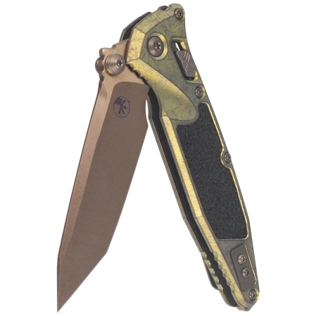 Microtech Socom Ram-Lok T/E Marfione Select Knife Antique Gold Titanium, Bronze Bksp, Bronze Stonewashed M390MK by Tony Marfione (161RL-13MS2)