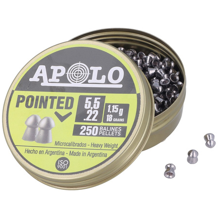 Śrut Apolo Pointed 5.5 mm, 250 szt. 1.15g/18.0gr (19601)