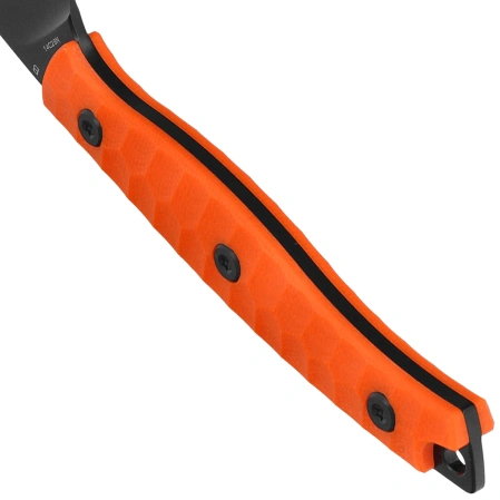 Bestech Heidiblacksmith #3 Upswept Orange G10, Black PVD 14C28N by Heidi (BFK08B)