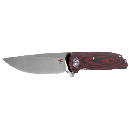 Bestech Ascot Red Carbon Fiber/G10, Satin D2 Knife (BG19F)