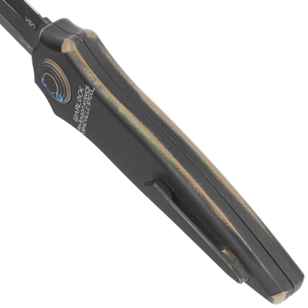 Nóż grawitacyjny Paragon Warlock-X Smooth Black Aluminium, Black Cerakote CPM S35VN (WLOCX-DUNE-THEME)