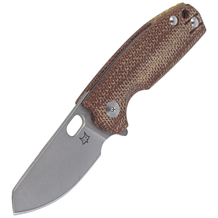 Nóż składany Fox Baby Core Natural Micarta, Stonewashed M390 by Jesper Voxnæs (FX-608 MC)