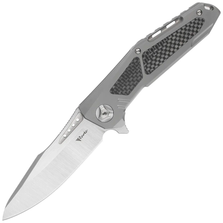 Nóż składany Reate K-3 Drop Point Grey Titanium/Carbon Fiber, Satin CTS-204P