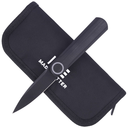 Nóż składany WE Knife Eidolon Drop Point Black G10, Black Stonewashed by Justin Lundquist (WE19074A-D)