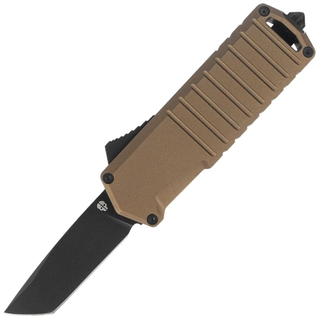 Tekto A2 Badger Mini T/E OTF Knife Desert Aluminum, Black D2