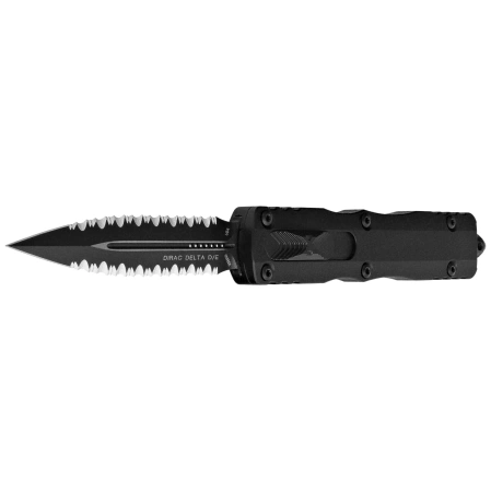 Microtech Dirac Delta D/E Tactical OTF Knife Black DLC Aluminum, Black DLC F/S by Tony Marfione (227-D3T)