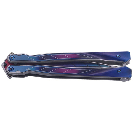 Nóż motylek Martinez Albainox Balisong ColorFul, RainBlue Finish (02148)