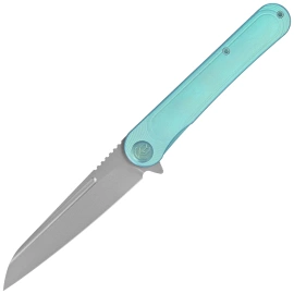 Nóż składany KB Kubey Dandy Green Titanium, Sandblasted CPM S90V by Maksym Tkachuk (KB247F)