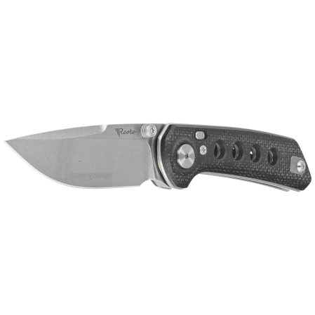 Reate PL-XT Black Micarta/Black G10, Stonewashed Nitro-V