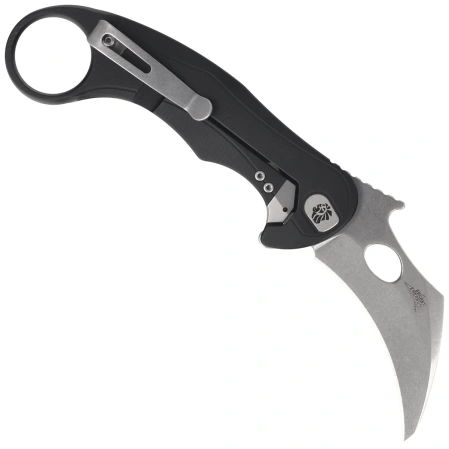 LionSteel L.E.One Mid Karambit Knife Black Aluminium, Stonewashed M390 by Emerson Design (LE2 A BS)