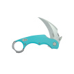 Kubey Rogue Pikal Karambit Knife Light Blue G10, Stonewashed 14C28N by MUZI Design (KU298C)