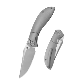 Nóż składany Kubey KB Knives Stingray Gray Titanium, Beadblasted M390 by Bastards Knives (KB264A)
