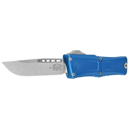 Microtech Combat Troodon Gen III S/E OTF Knife Blue Aluminum, Stonewashed M390MK by Tony Marfione (1143-10BL)