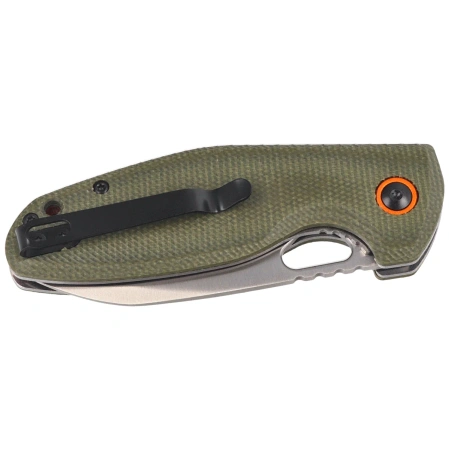 BlackFox Puffy Knife OD Green Canvas Micarta, Satin 10Cr15CoMov (BF-786 MOD)