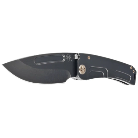 Medford Marauder-H D/P Knife, Black DLC Titanium, Bronze HW/Clip, DLC S45VN by Greg Medford (MK0454PD-30PV-T1C1-BP)