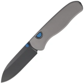 Kizer Drop Bear Zero Knife Dark Gray Aluminum, Matte DLC Ultra Elmax by Azo (Ki3619BDA1)