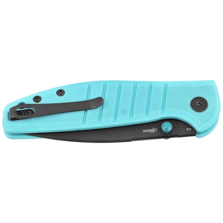 Bestechman Goodboy Jr. Knife Light Blue G10, Grey PVD D2 by Keanu Alfaro (BMK10D)