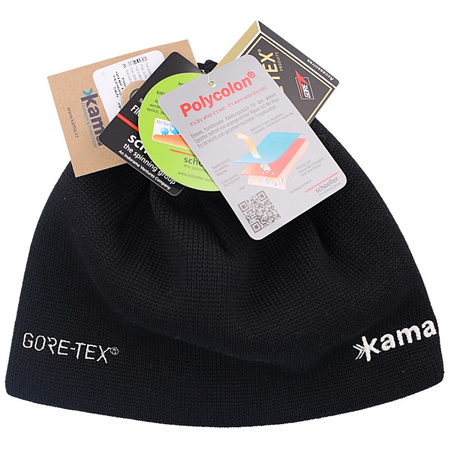 Czapka Kama 100% Merino Wool Gore-Tex, Black (AG12-110 L)
