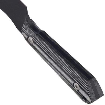 Kizer Harpoon Knife Black-White Micarta, Black D2 by Maverick Customs (1040A1)