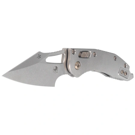 Nóż składany Microtech M-Stitch Ram-Lok S/E Marfione Select Slab Side Titanium, Flamed HW, Stonewashed M390MK by Borka Blades and Tony Marfione (169MRL-10MS4)