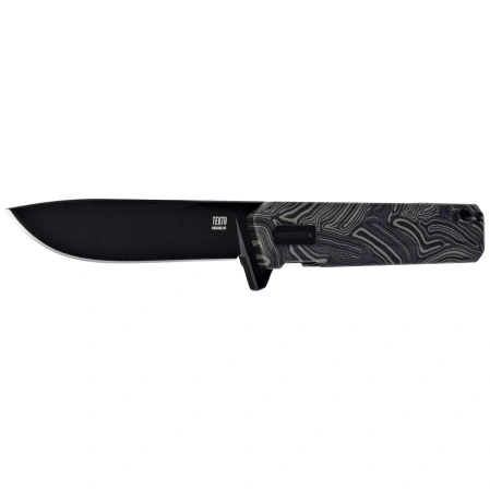 Tekto F2 Bravo Knife Damascus G10, Black HW/Clip, Titanium-Coated D2