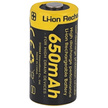 Akumulator NiteCore 16340, RCR123A / 650mAh, 3.7V (NL166)