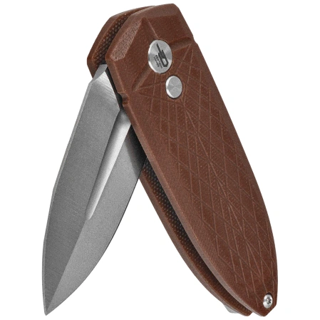 Bestech QUQU Knife Brown G10, Satin 14C28N by Gogo (BG57A-3)