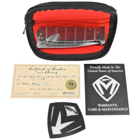 Nóż składany Medford USMC FF Tumbled Titanium, Bronze HW, Std Clip, Tumbled S90V by Greg Medford (MK2044TQ-01TM-TSCS-PT)