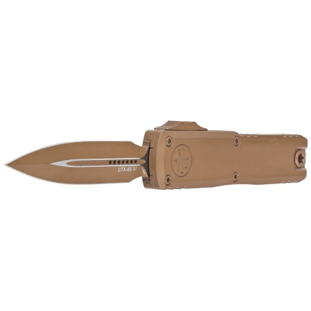 Nóż automatyczny OTF Microtech UTX-85 Gen IV D/E Cerakote Tan Aluminium, Cerakote Tan M390MK by Tony Marfione (12324-1CTA)