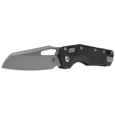 Nóż składany Microtech MSI S/E Black Tri-Grip Polymer / Red Back Strap, Stonewashed M390MK by Tony Marfione (210T-10PMBK-A5)