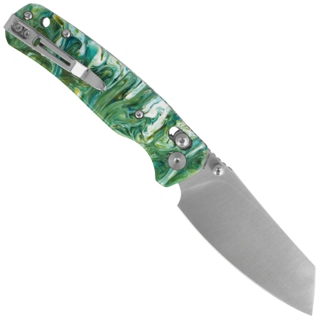 Nóż składany Bestechman Cicada's Wing Green Resin, Satin 10Cr15MoV (BMK06P)