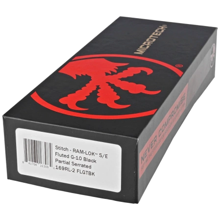 Nóż składany Microtech Stitch Ram-Lok S/E Black Fluted G10, Black P/S M390MK by Sebastijan Berenji and Tony Marfione (169RL-2FLGTBK)