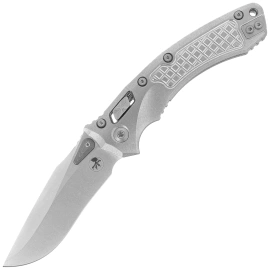 Microtech Marfione Select Amphibian Ram-Lok S/E Signature Knife Frag Pattern Titanium, Blue HW, Stonewashed M390MK by Tony Marfione (137RL-10FRMS2)