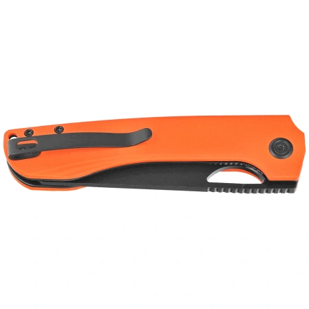 Kubey Elang Knife Orange G10, Blackwashed AUS-10 by Sebastian Irawan (KU365B)
