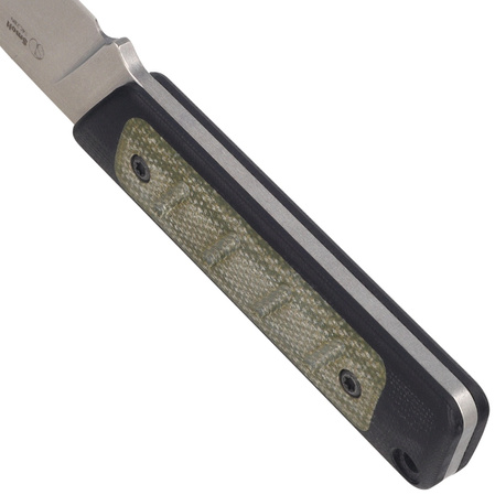 Kizer Smolt Knife Black G10/Green Micarta, Stonewashed 14C28N by Jonathan Styles (1063A6)