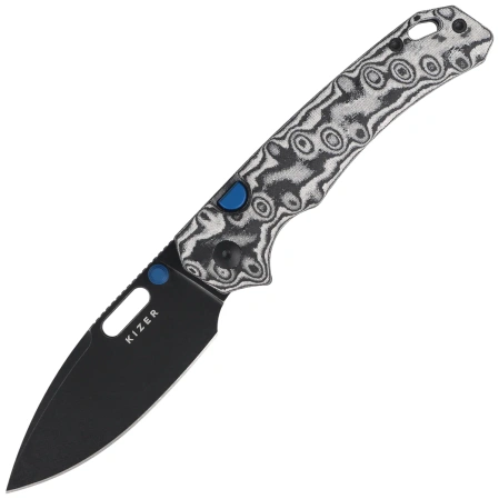 Nóż składany Kizer Outposter Vortex Micarta, Black PVD Nitro-V (V3802BDA2)