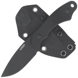 Kubey TLB I Knife Black G10, Blackwashed 14C28N by Alessandra De Santis (KU467B)