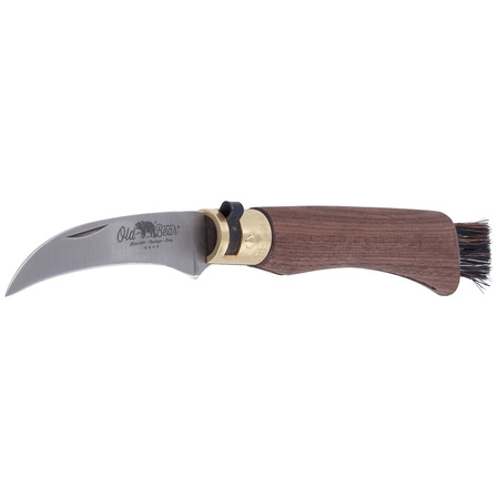 Nóż składany do grzybów Antonini Old Bear Mushroom Walnut Wood, Satin AISI 420 (AE 9387/19_LN)