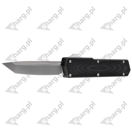 TacKnives TAKCOM Vigor V2 Black G10 / Black Aluminum, Satin 154CM OTF automatic knife