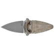 Nóż składany FOX Saturn Flipper OD Green Canvas Micarta, Stonewashed N690Co by Denis Simonutti (FX-551 MOD)
