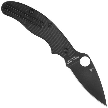Spyderco UK Penknife Salt Knife Black G10, Black DLC MagnaCut by Sal Glesser (C94GMCBKP)