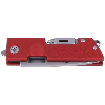 Maserin D-Dut 214/R Multi-Tool Folding Knife Red Aluminum, Stonewashed 440C by Bonus