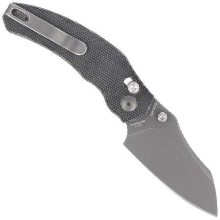 Nóż składany Kizer Mini Bulldog Black Micarta, Gray Stonewashed Nitro-V by O.SHO (V3672SA2)