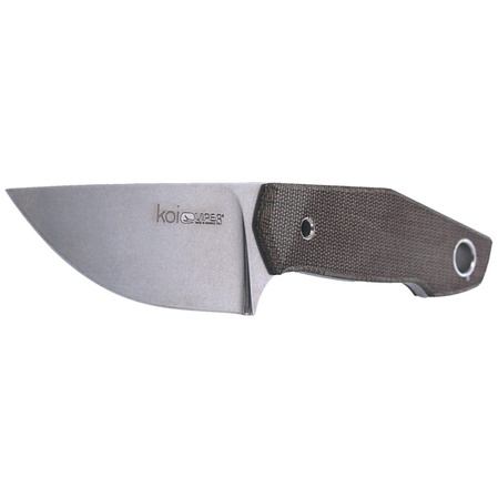 Viper Koi Green Canvas Micarta Knife, Stonewashed N690 by Jesper Voxnæs (VT4009CV)