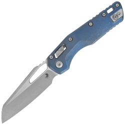 Nóż składany Microtech MSI S/E Ram-Lok Marfione Select Antique Blue Slab Side Titanium, Apocalyptic M390MK by Tony Marfione (210-10APMS2)